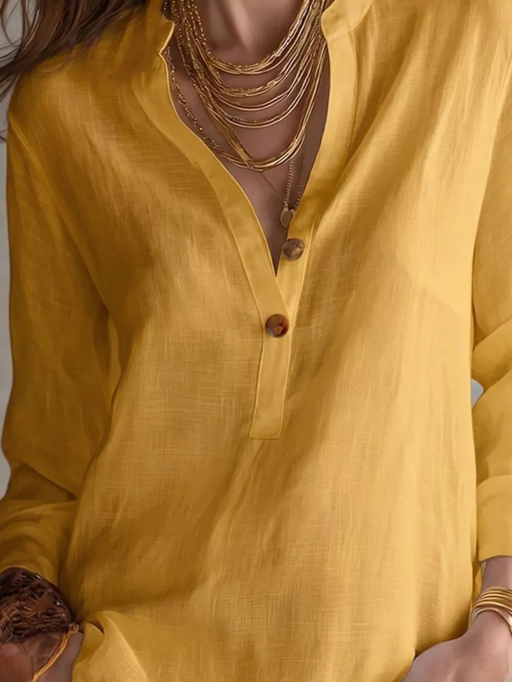 Button Detail Long Sleeve Blouse, image 14