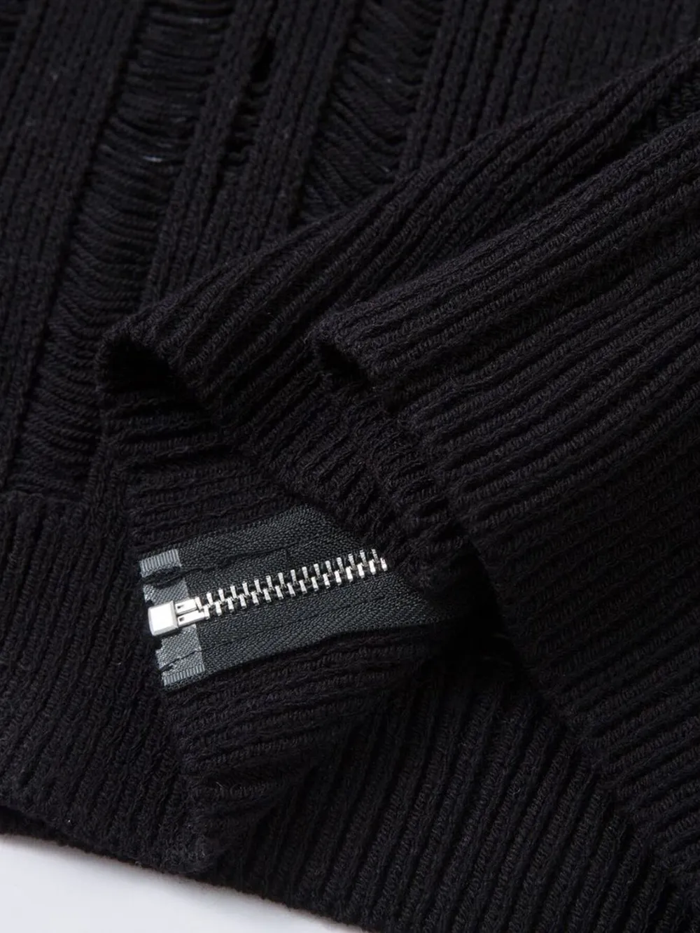Men's Zip Up Openwork Cardigan, image 10