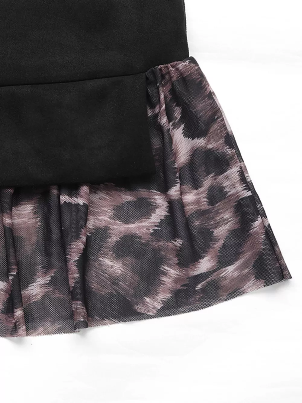 Camouflage Hem Detail Round Neck Sweatshirt, image 4