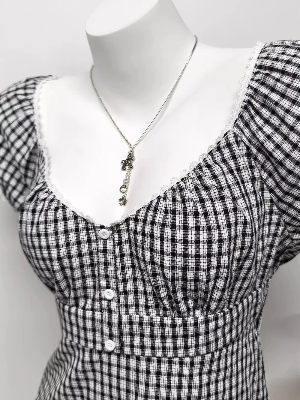 Plaid Short Sleeve Blouse, image 12