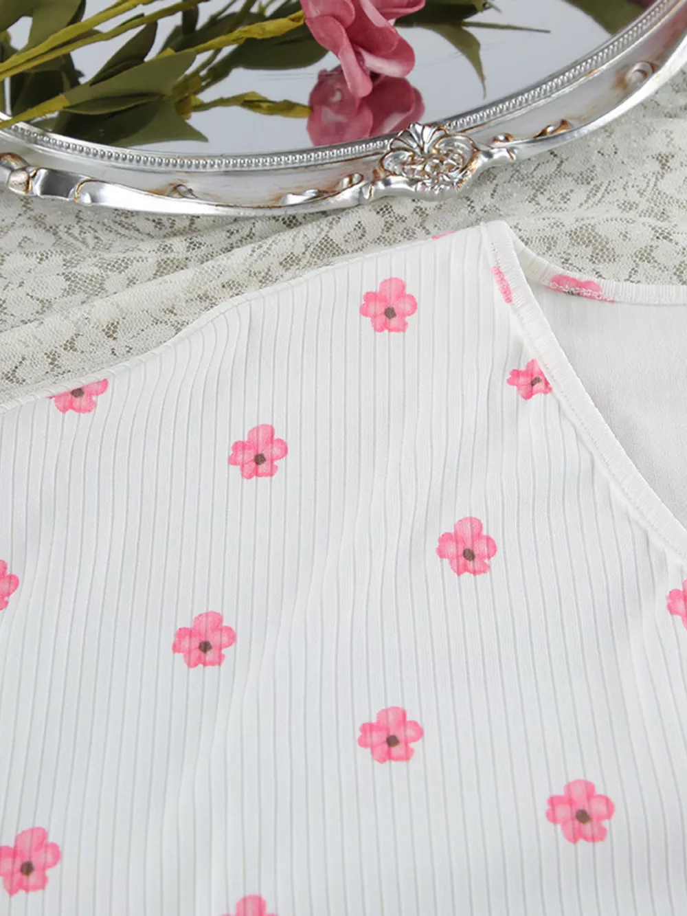Floral Print Cami Dress and Cardigan Lounge Set, image 13