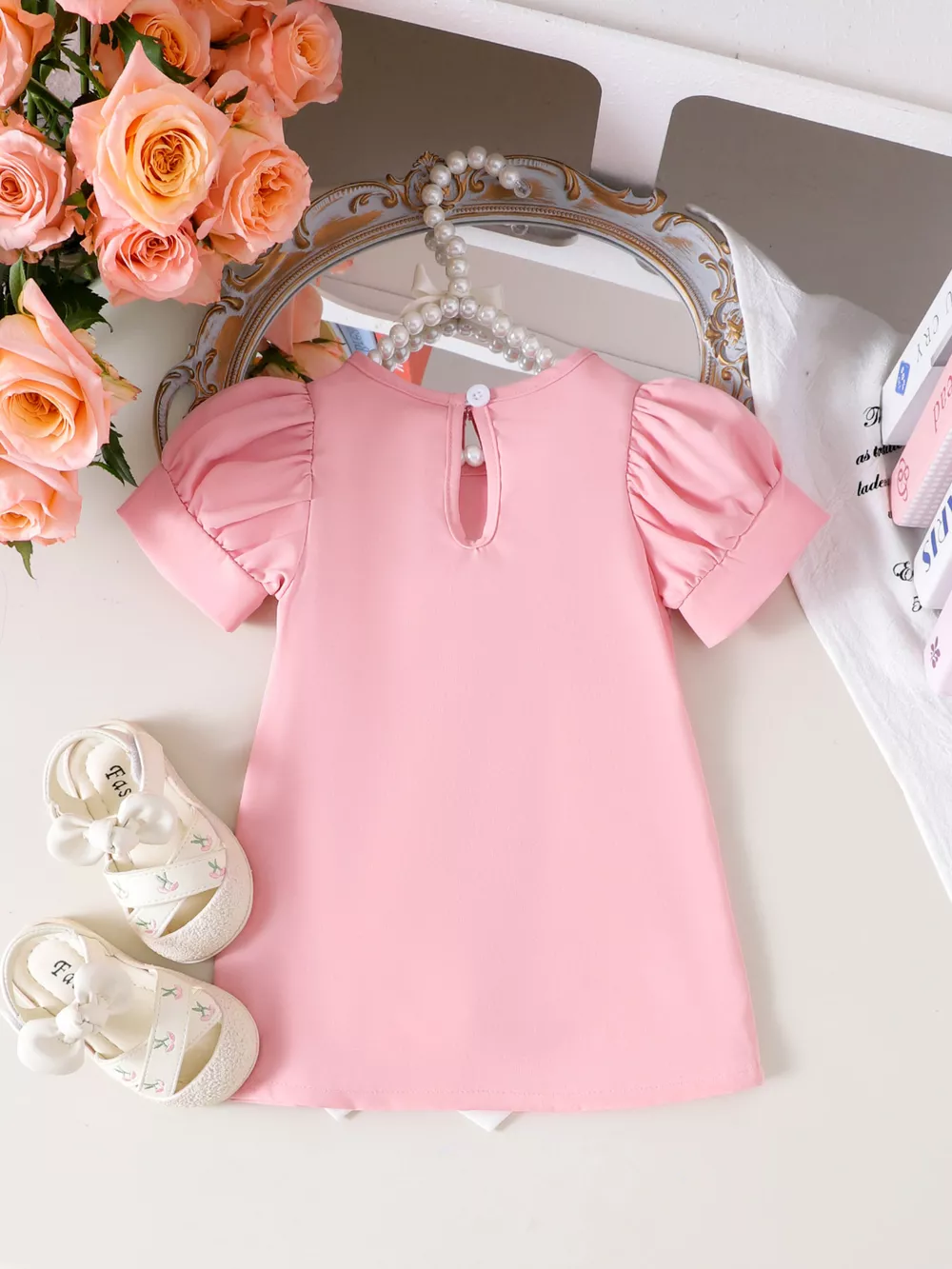 Children's Bow Puff Sleeve Dress, image 6