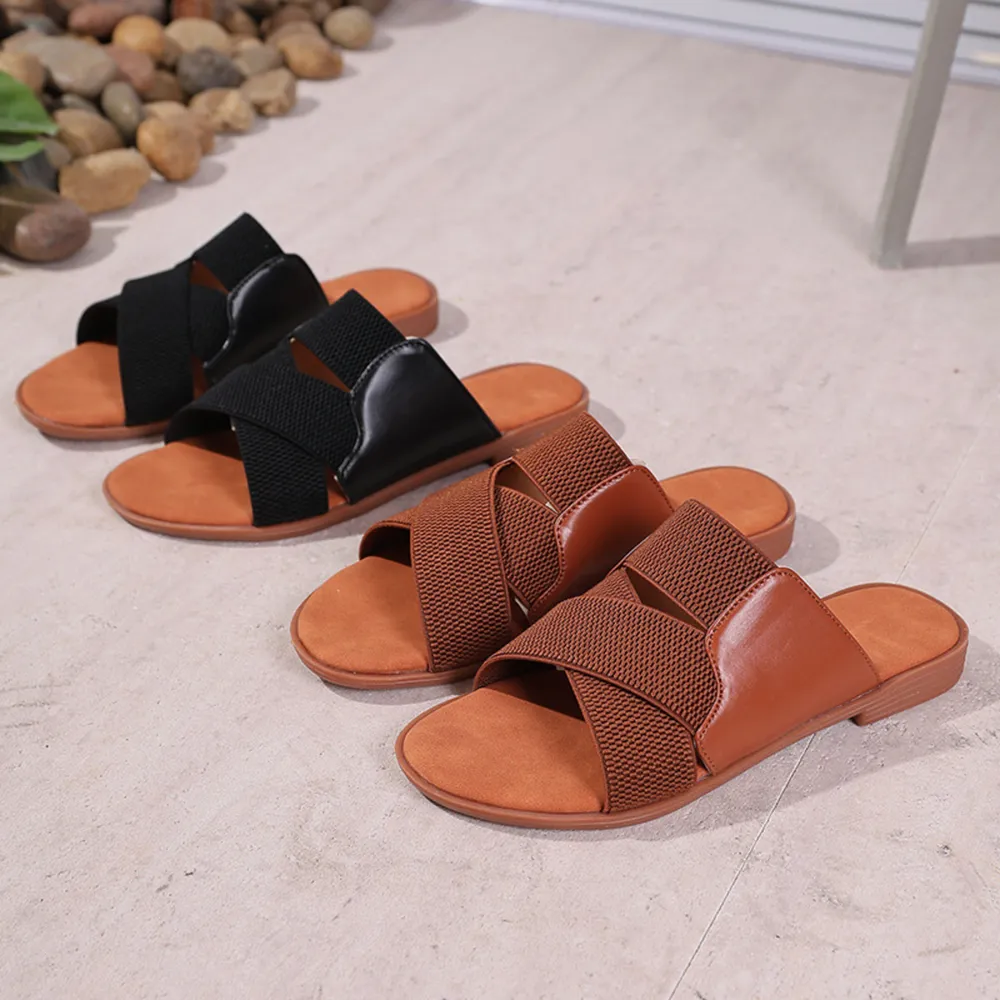 Crossover Strap Comfortable Sandals, image 2