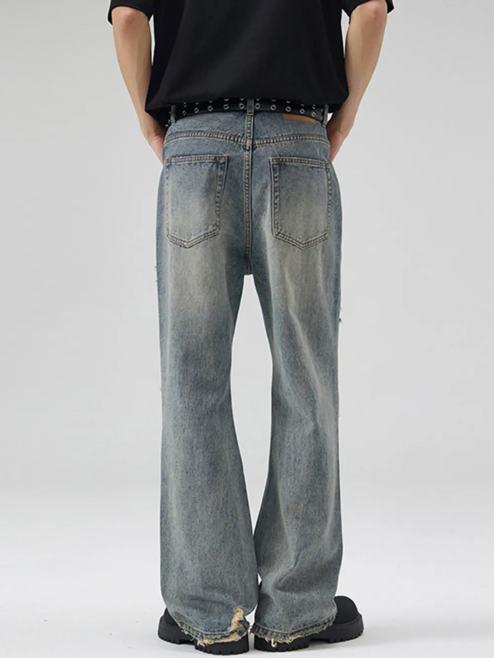 Men's Full Size Distressed Wide Leg Jeans Plus Size, image 3