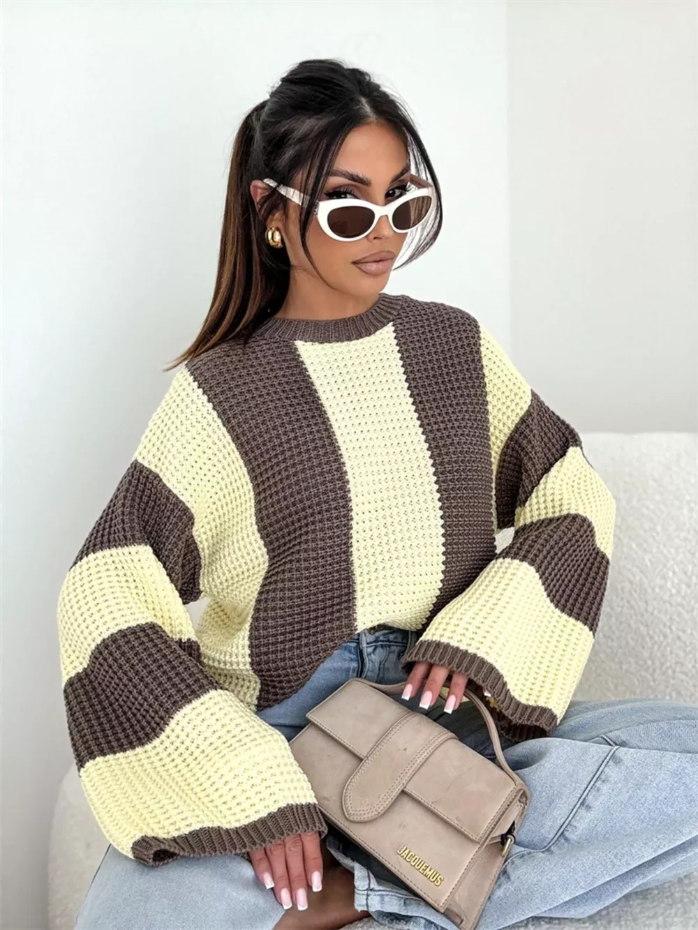 Color Block Long Sleeve Sweater, image 12