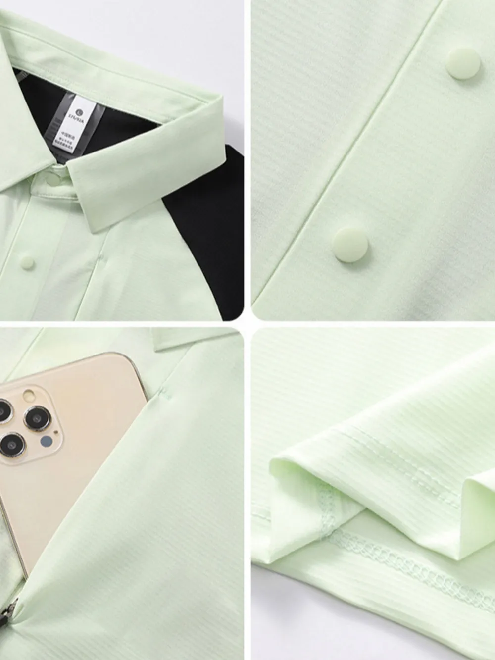 Men's Plus Size Color Block Short Sleeve Polo, image 4