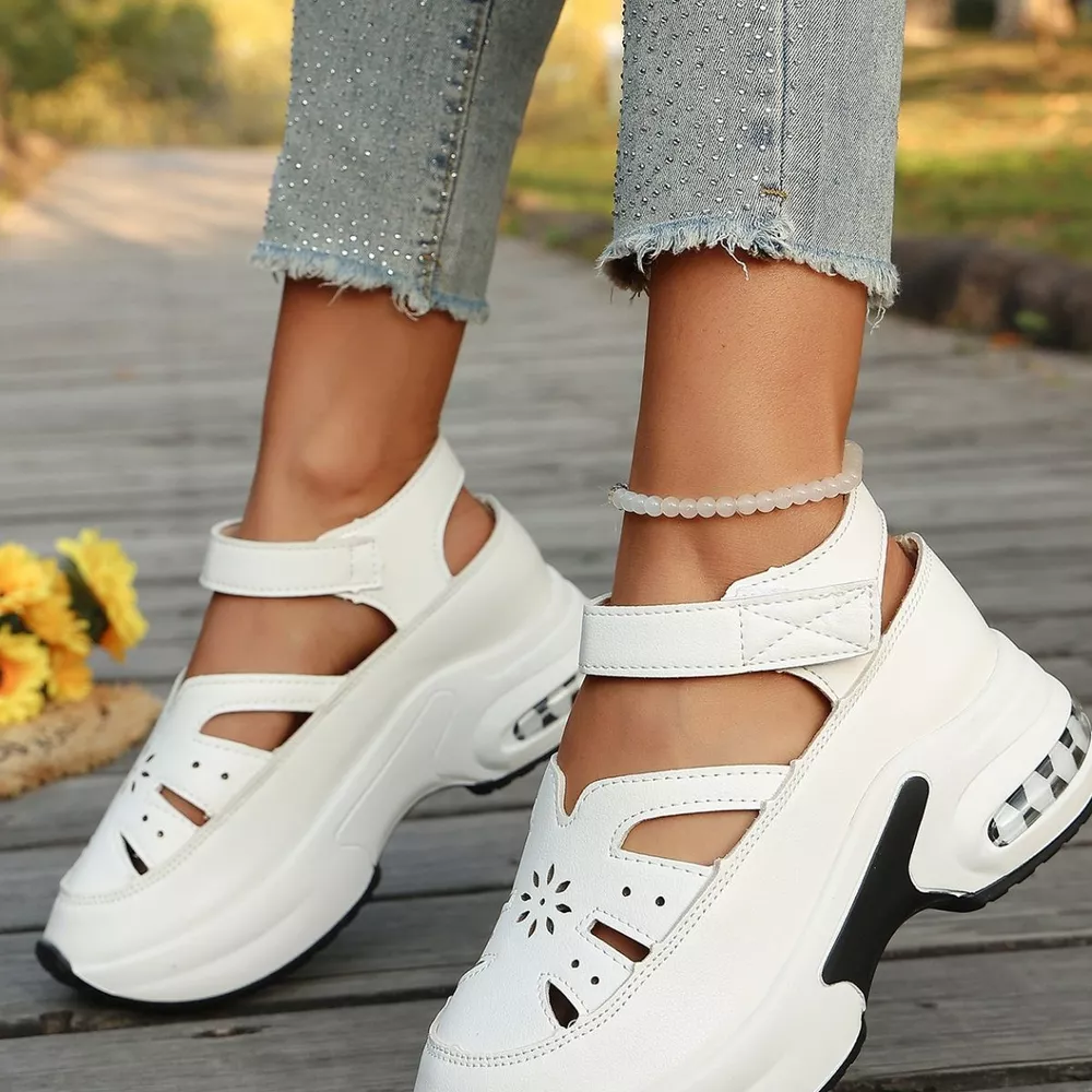 Cutout Round Toe Platform Sandals, image 6