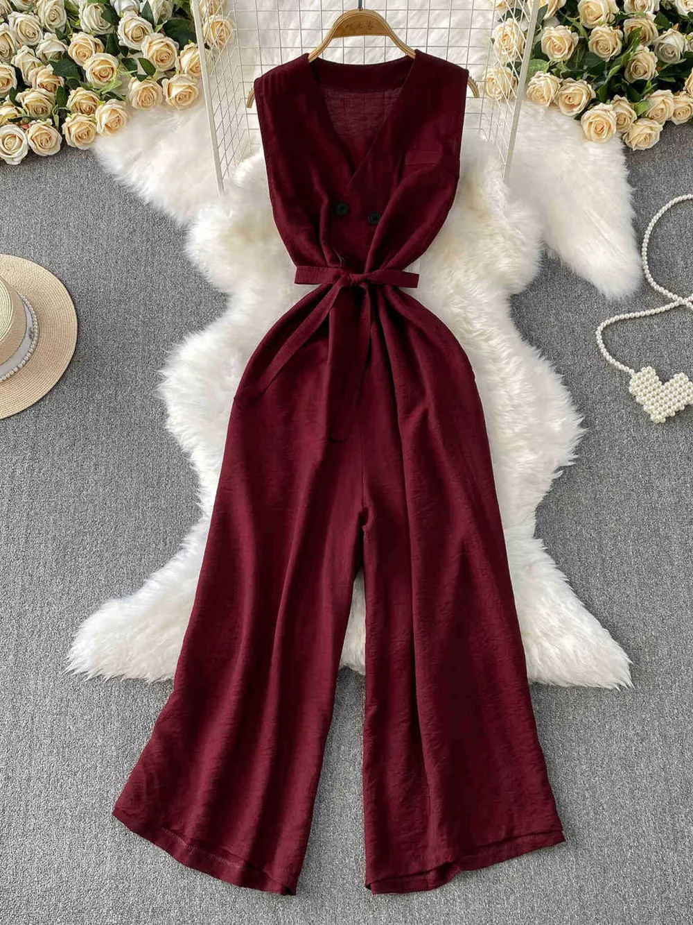 Sleeveless Wide Leg Jumpsuit, image 10
