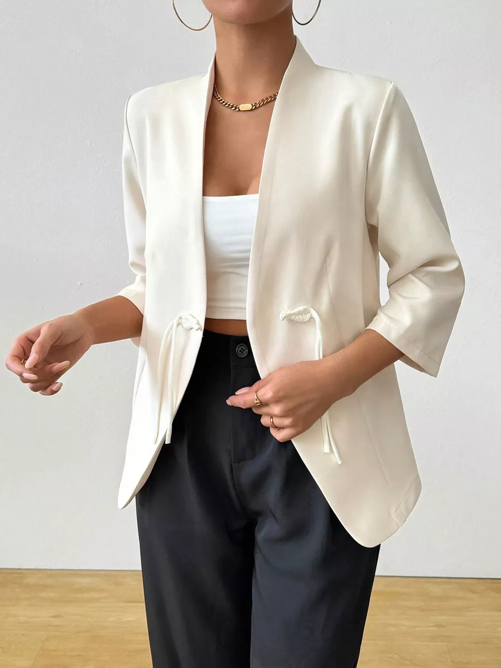 Three-Quarter Sleeves Blazer, image 3