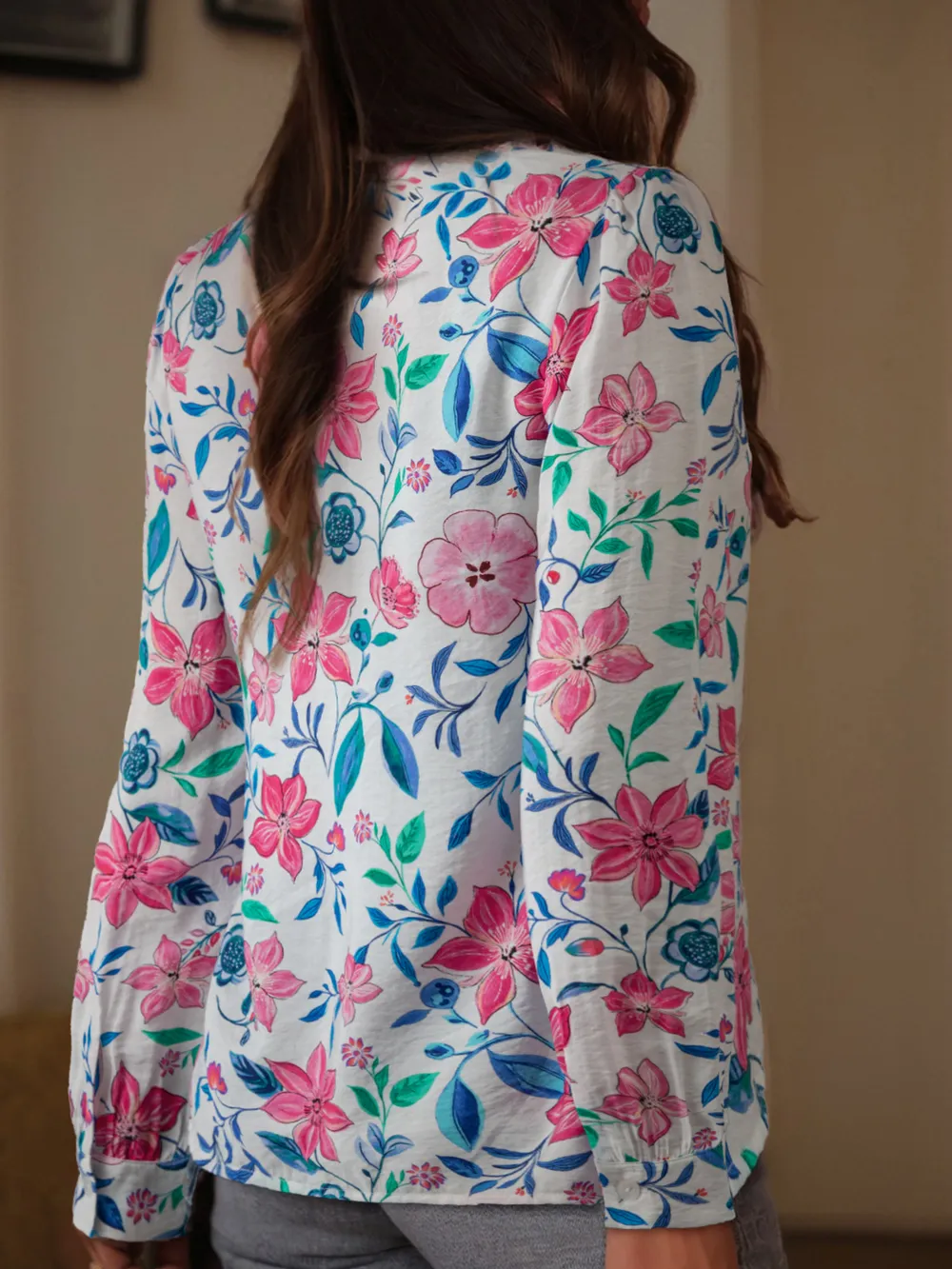 Button Down Floral Long Sleeve Shirt, image 4