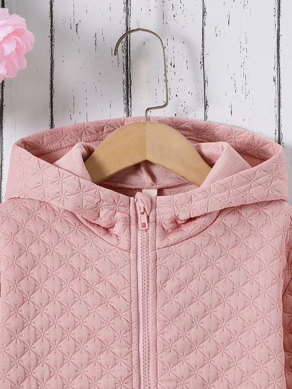 Children's Quilted Zip-Up Hooded Jacket, image 3