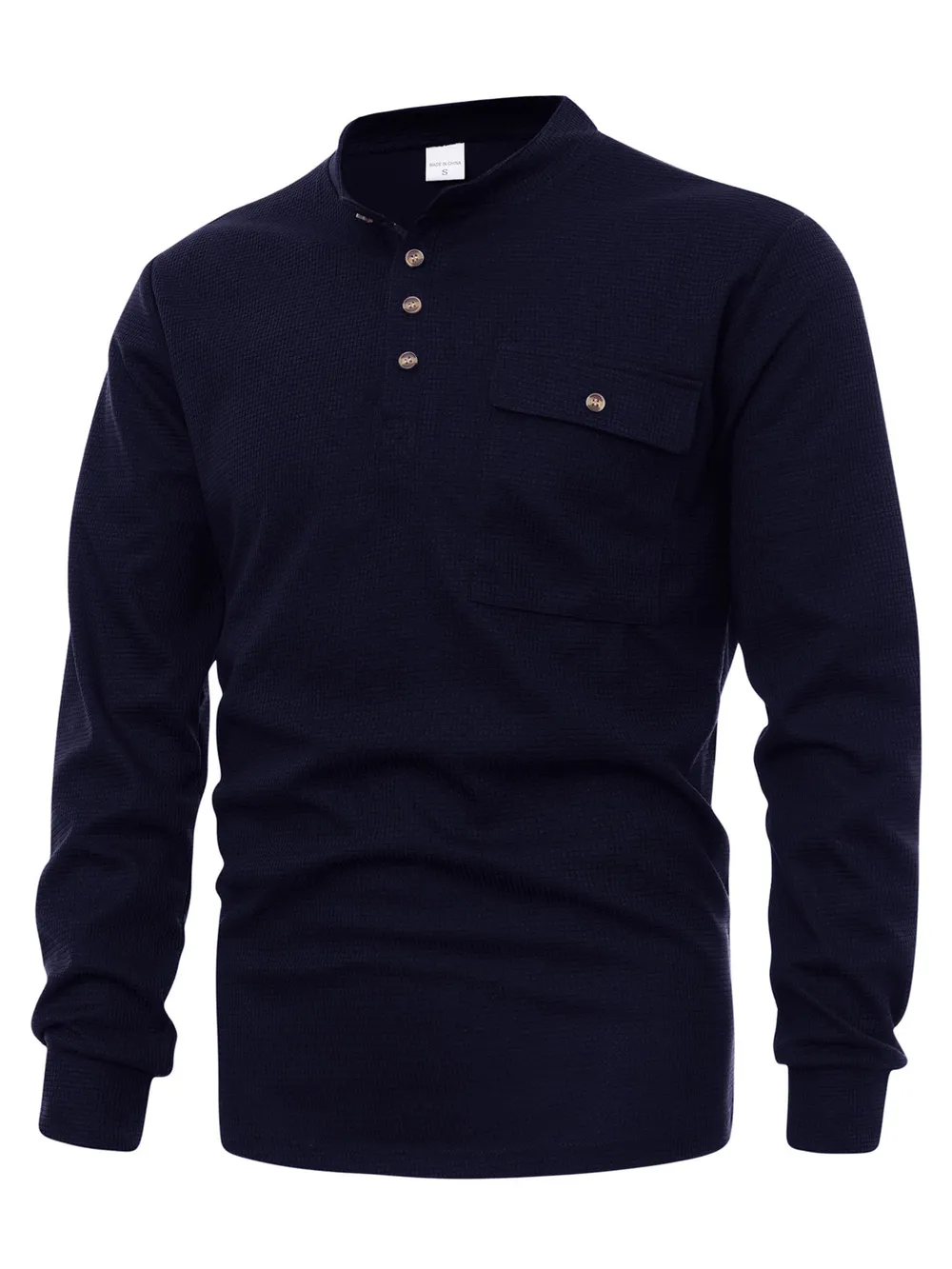 Men's Button Detail Long Sleeve T-Shirt, image 9
