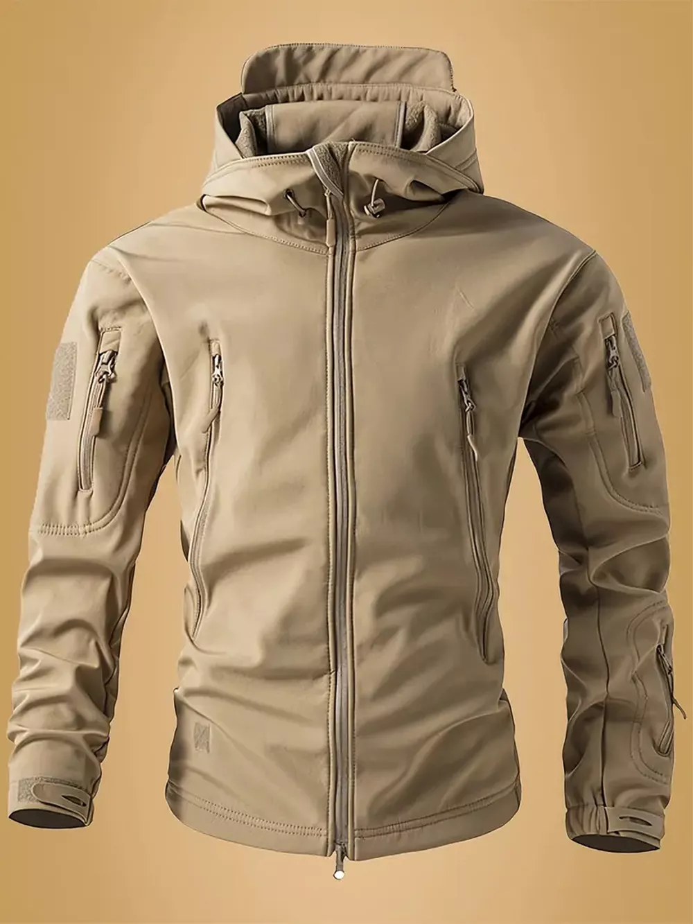 Men's Zip Up Long Sleeve Hooded Jacket, image 5