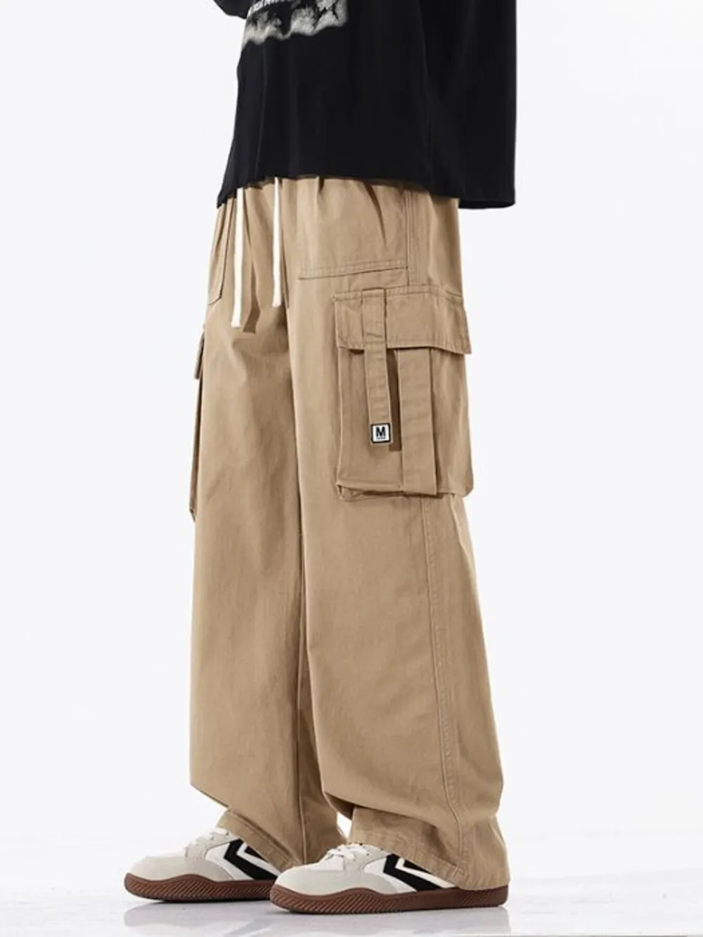 Men's Full Size Cargo Wide Leg Pants Plus Size, image 7