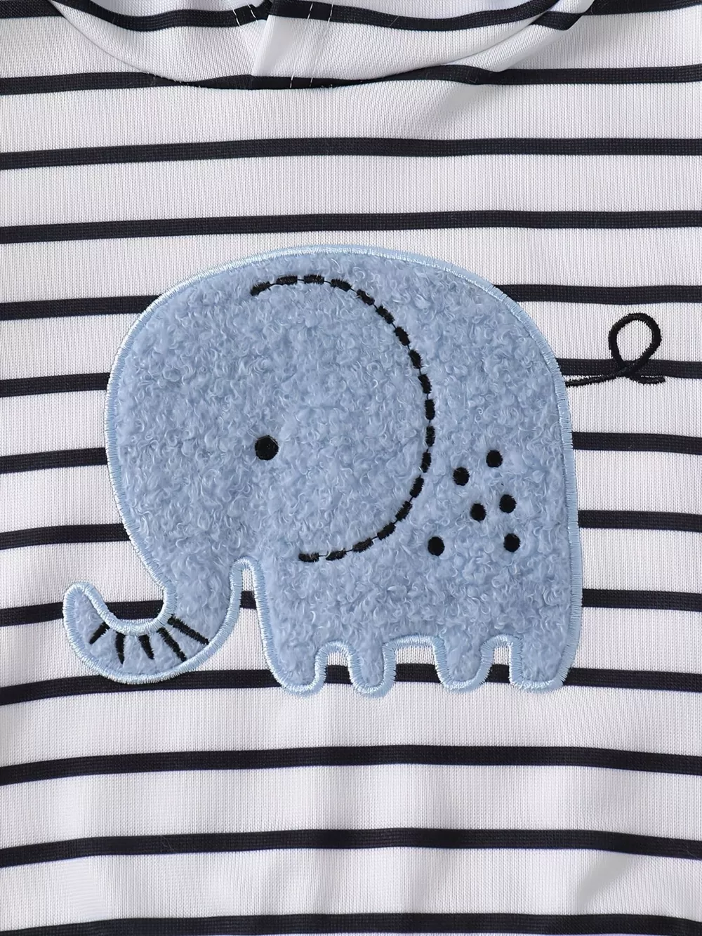 Children's Striped Elephant Hoodie & Pants Set, image 4