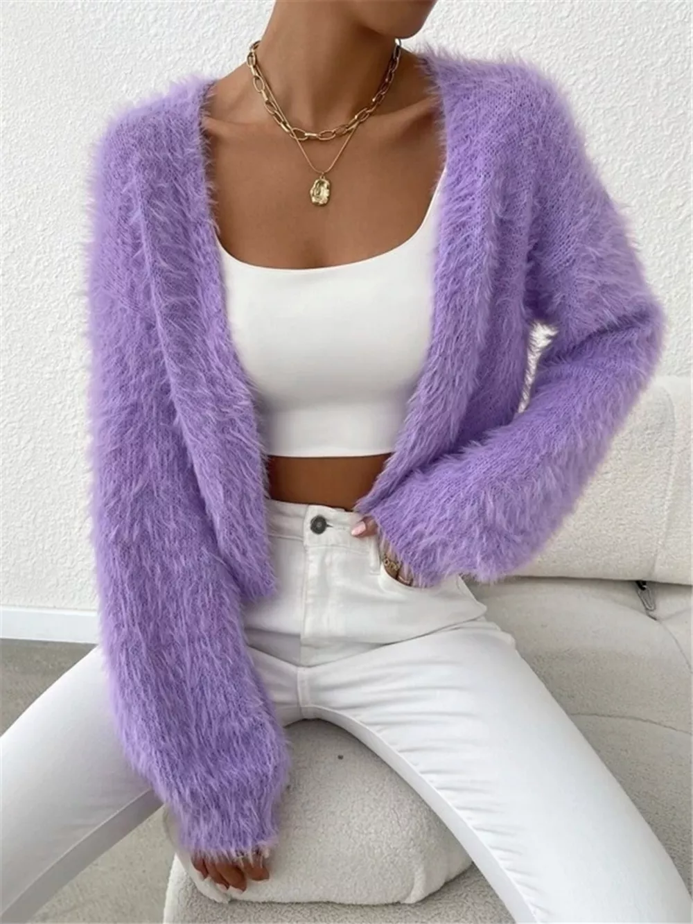 Open Front Long Sleeve Cardigan, image 7