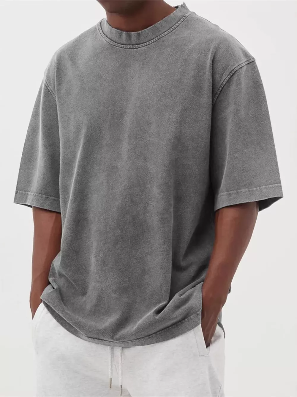 Men's Full Size Vintage Wash Oversized T-Shirt Plus Size, image 6