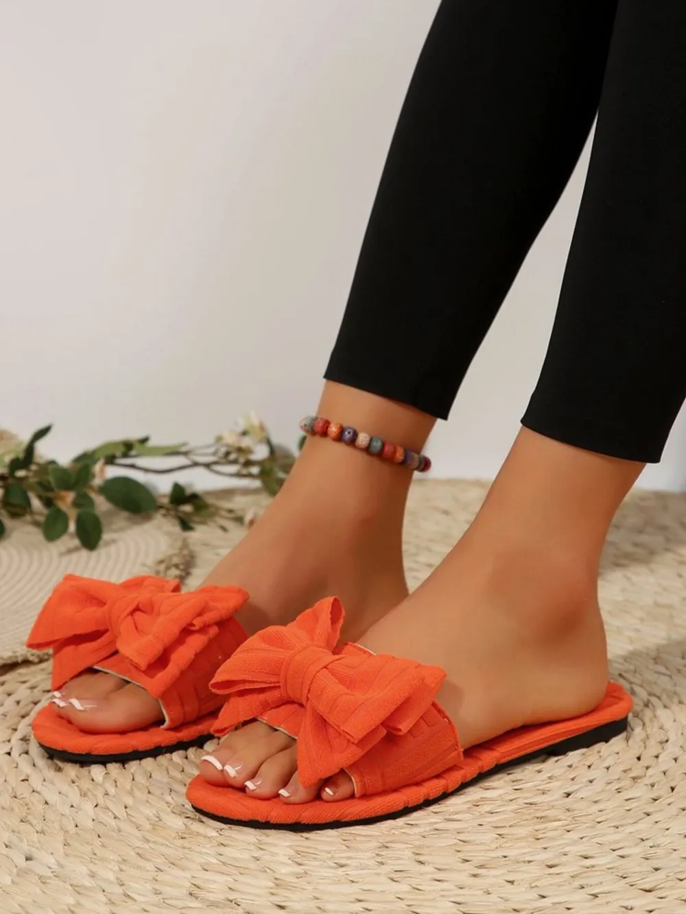 Bow Knot Open Toe Slippers, image 12