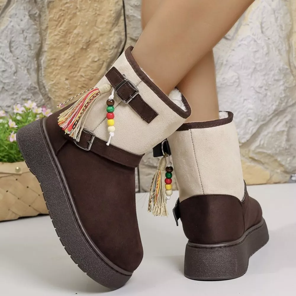 Bohemian Style Ankle Boots with Tassel Decor, image 9