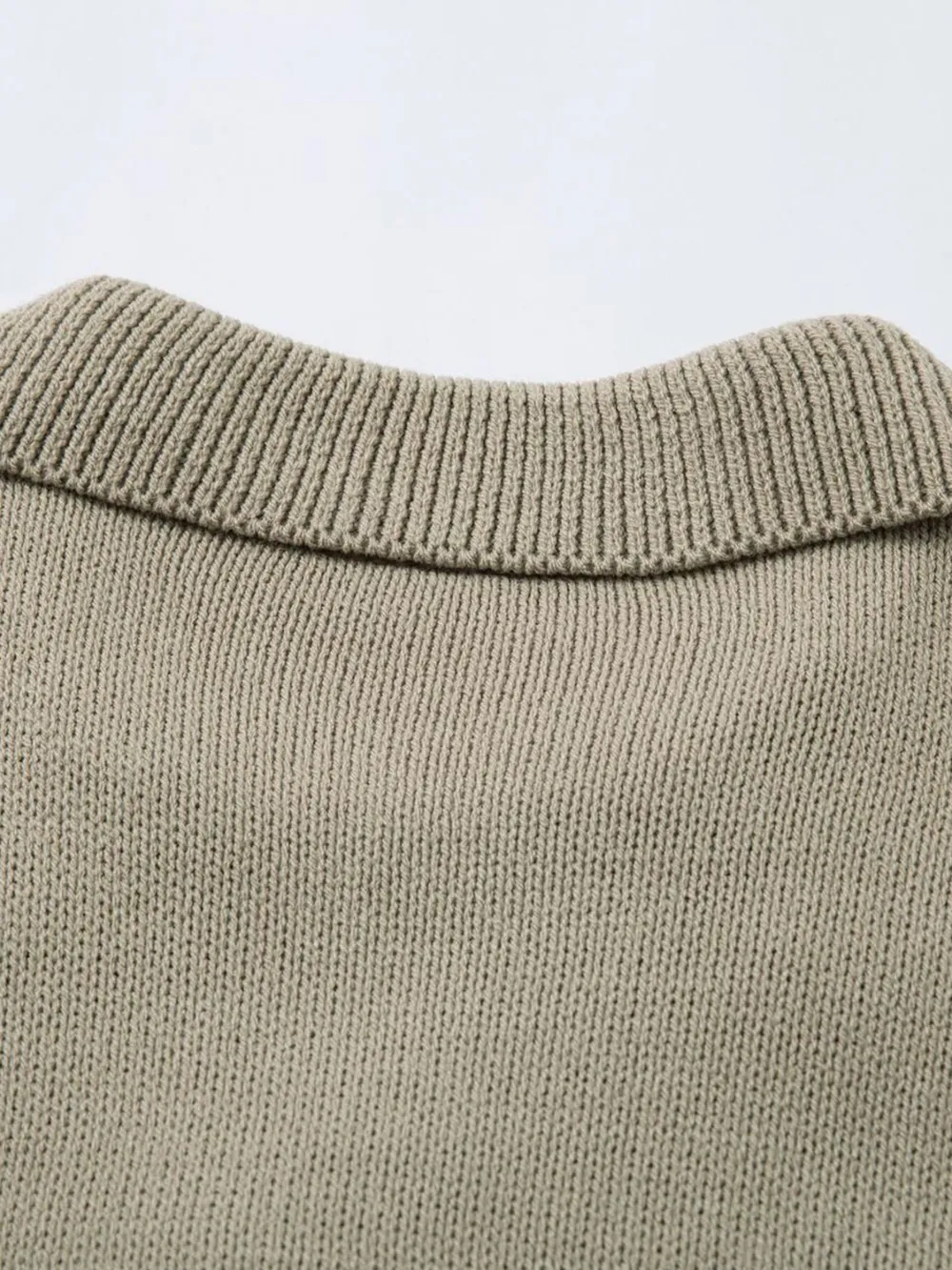 Men's Cable Knit Short Sleeve Knit Polo, image 7