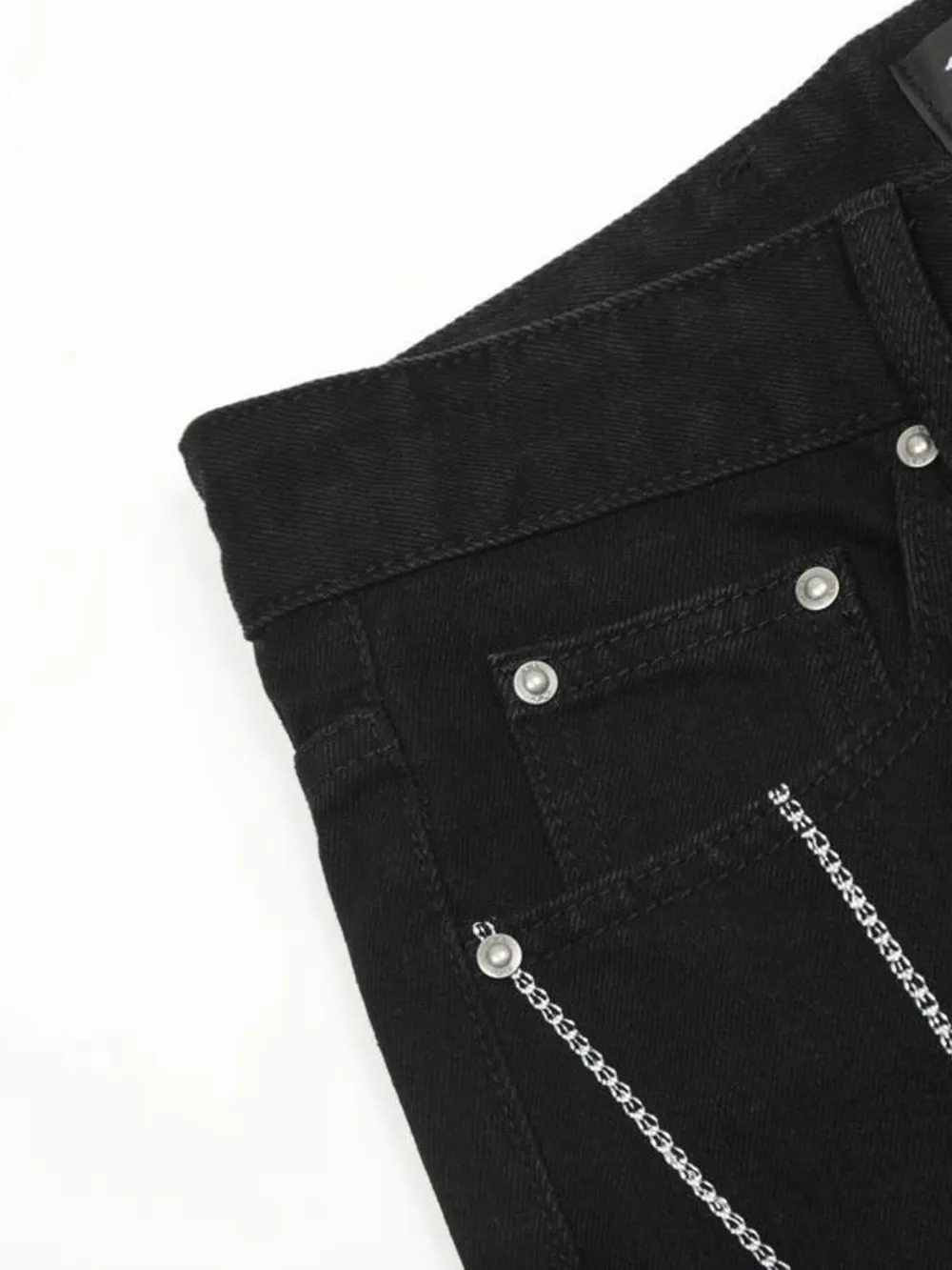 Men's Spider Web Embroidered Flared Jeans, image 13