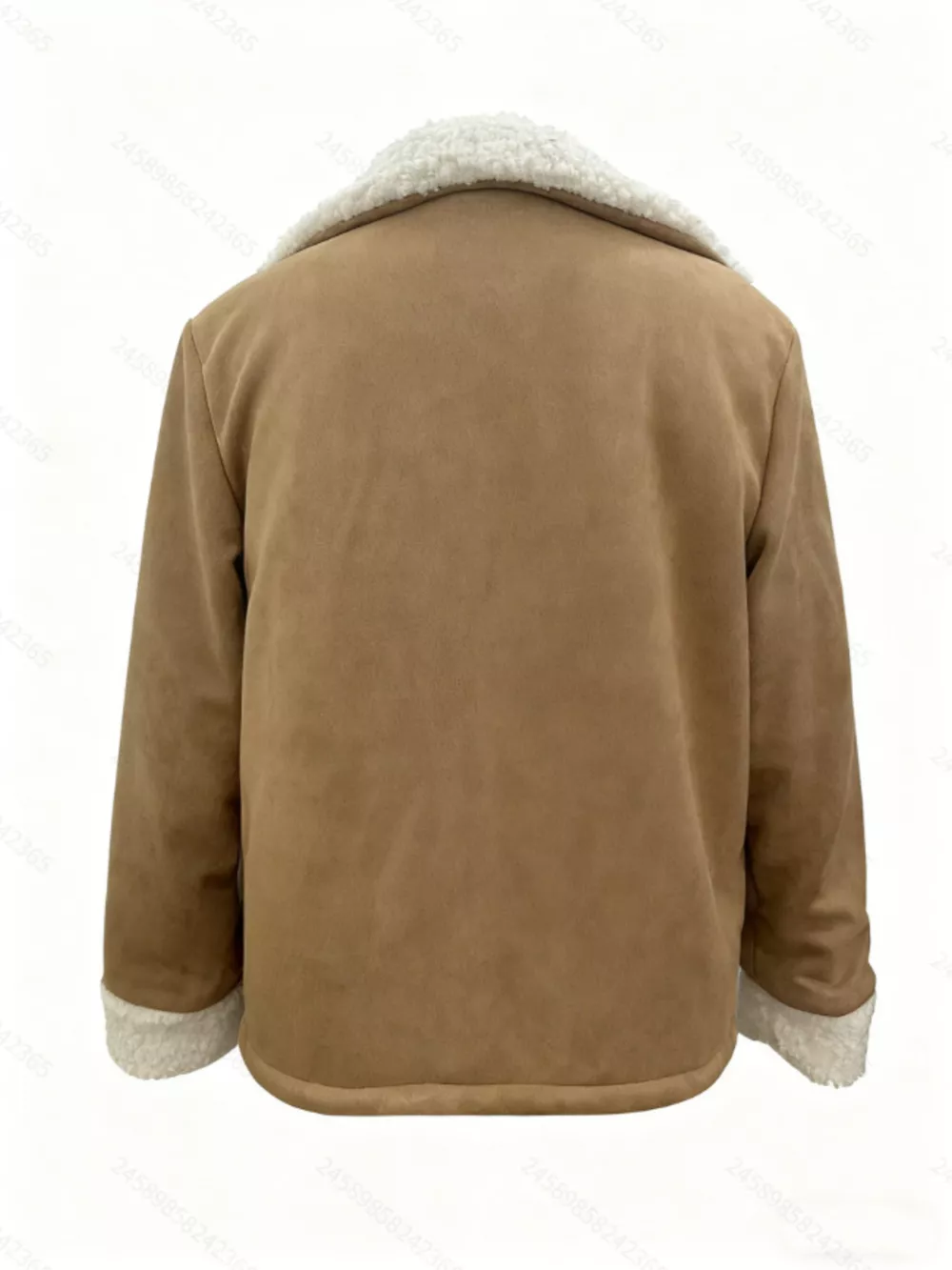 Sherpa-Lined Button Up Jacket, image 3