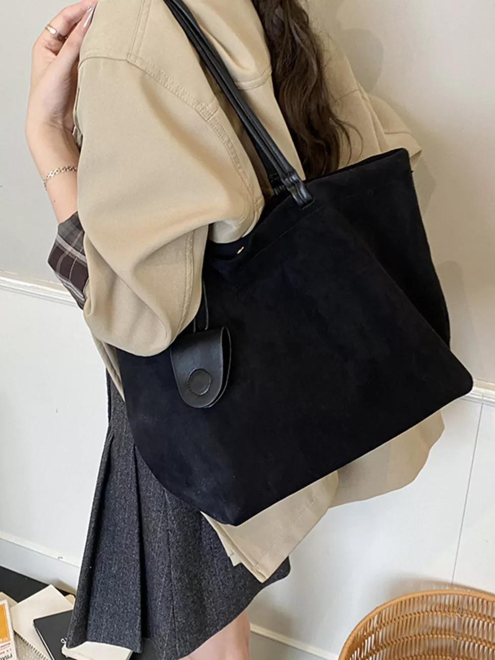 Classic Suede Tote Bag, image 4