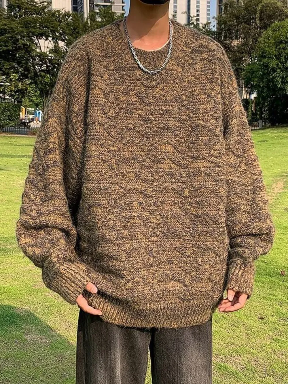 Men's Textured Knit Pullover Sweater, image 2