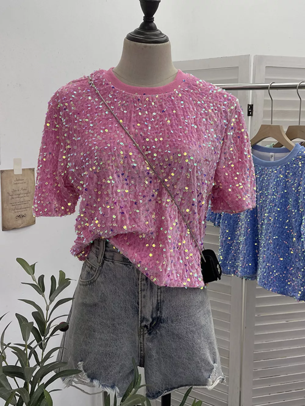 Sequin Short Sleeve T-Shirt, image 2