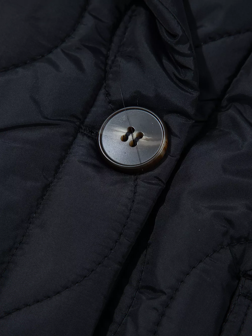 Quilted Leopard Cuff Button Down Puffer Jacket, image 8