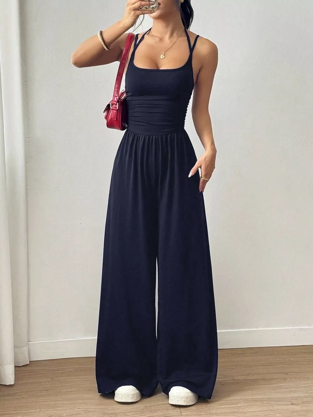 Spaghetti Strap Wide-Leg Jumpsuit, image 14