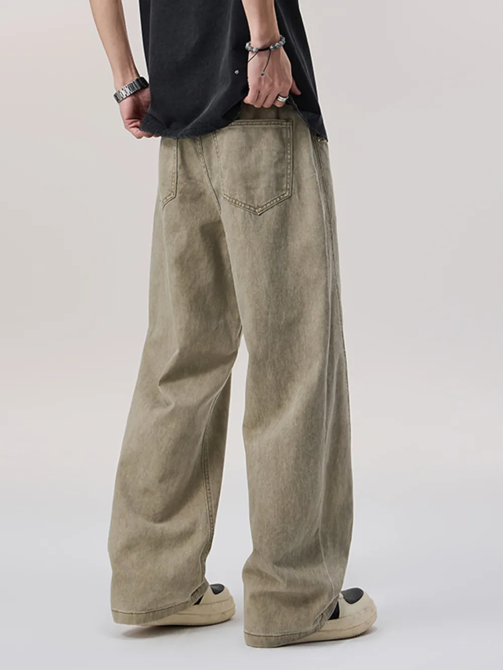 Men's Vintage Wash Wide Leg Pants, image 3