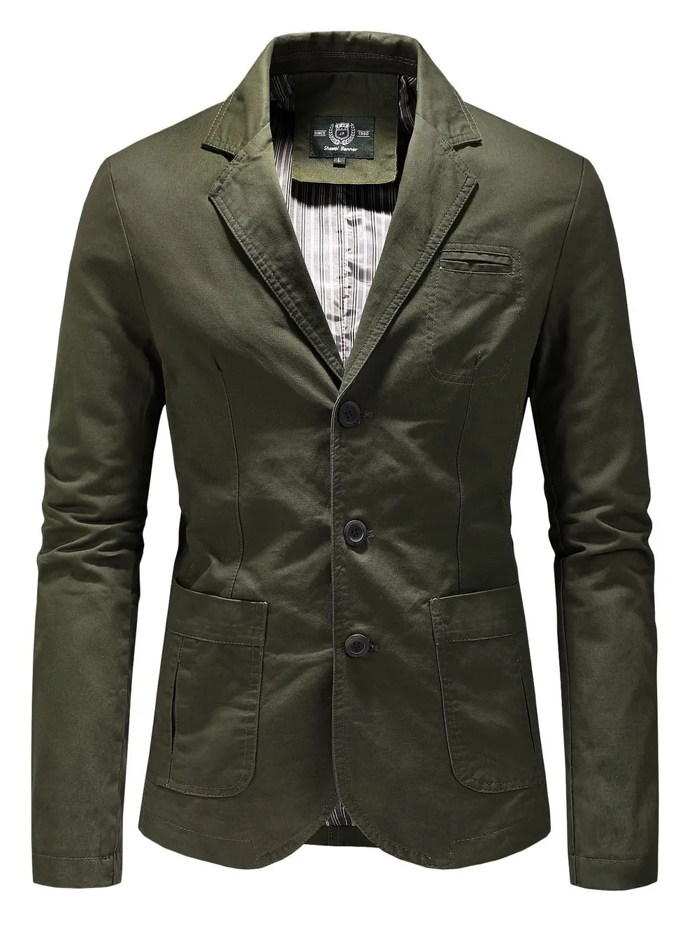Men's Plus Size Casual Button Up Blazer, image 4