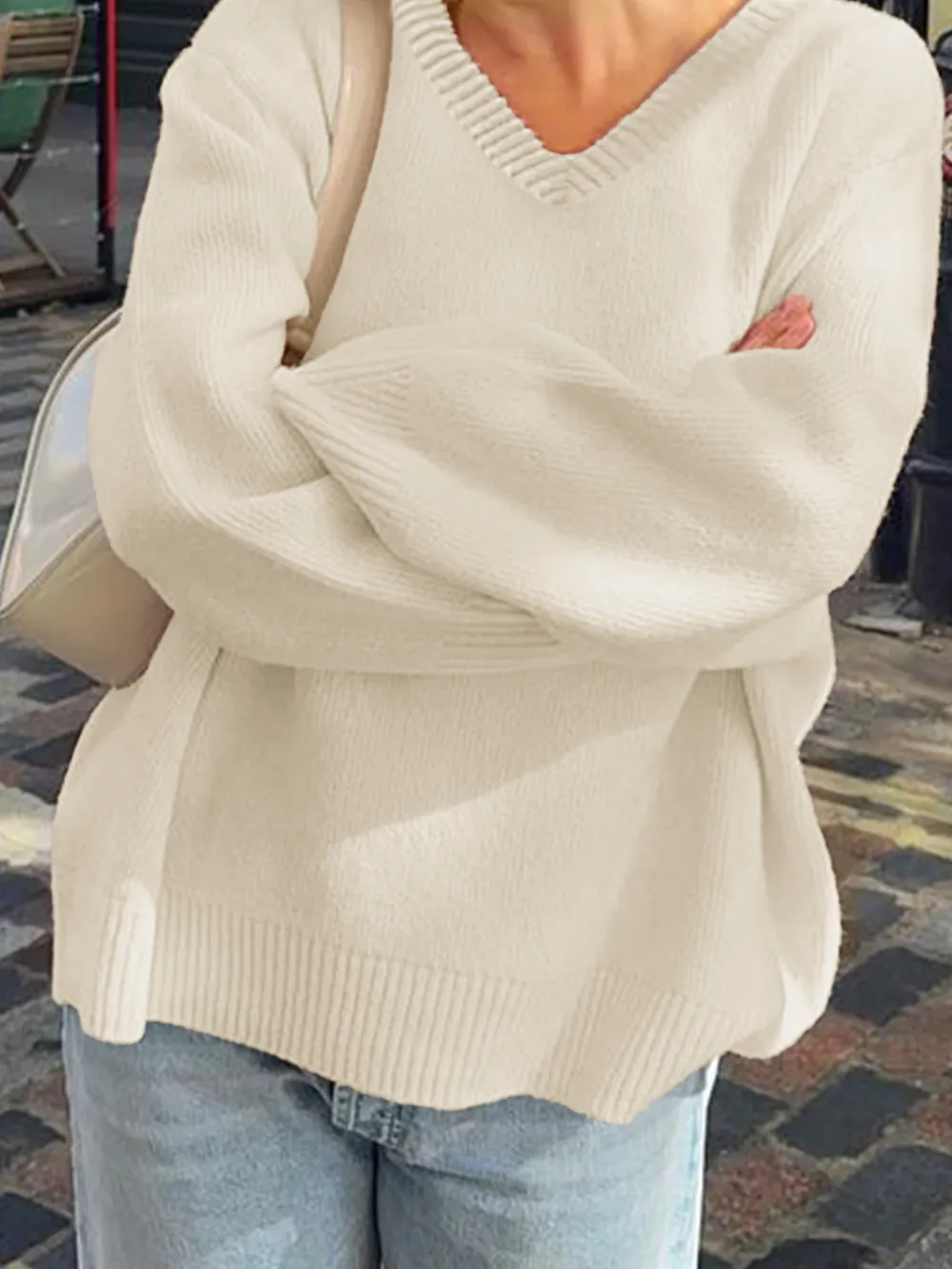 V-Neck Long Sleeve Sweater, image 7
