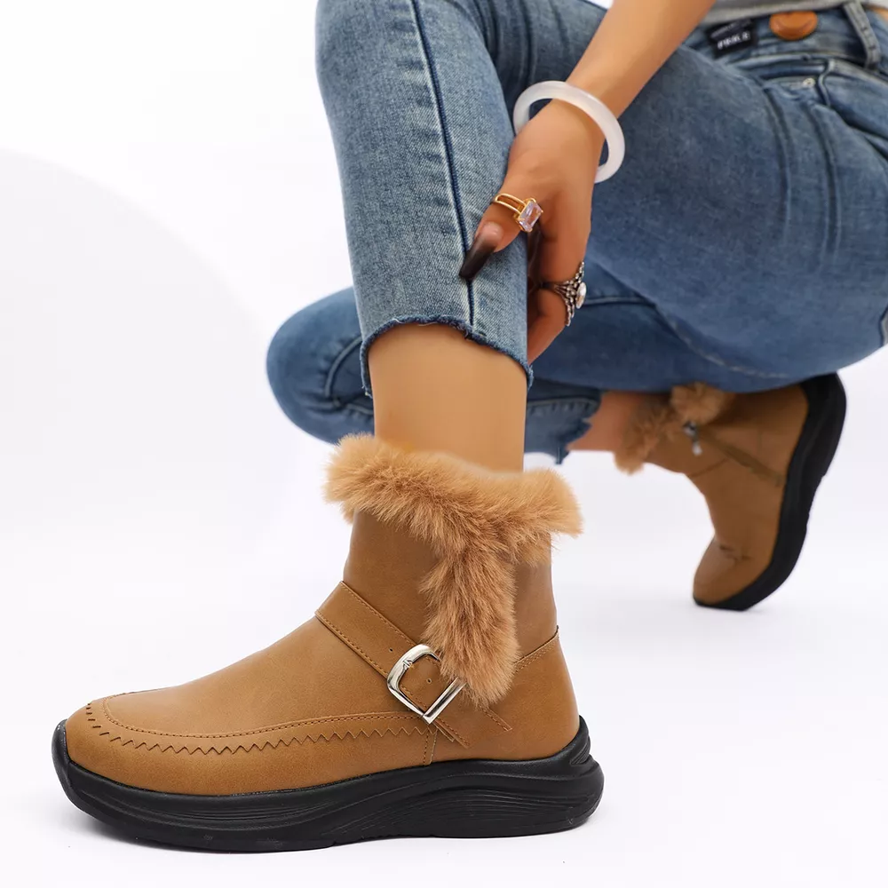 Faux Fur Lined Winter Ankle Boots, image 5