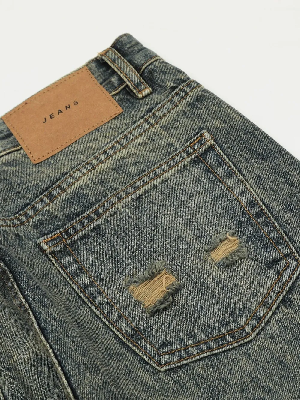 Men's Wash Straight Leg Jeans, image 4