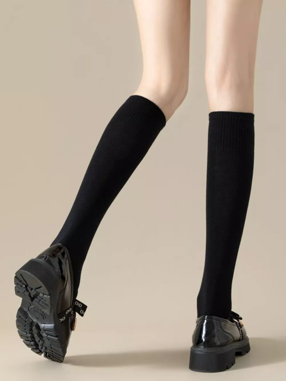 Ribbed Knee-High Socks, image 4