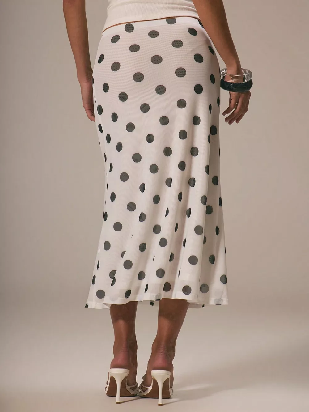 Polka Dot Midi Skirt, image 4