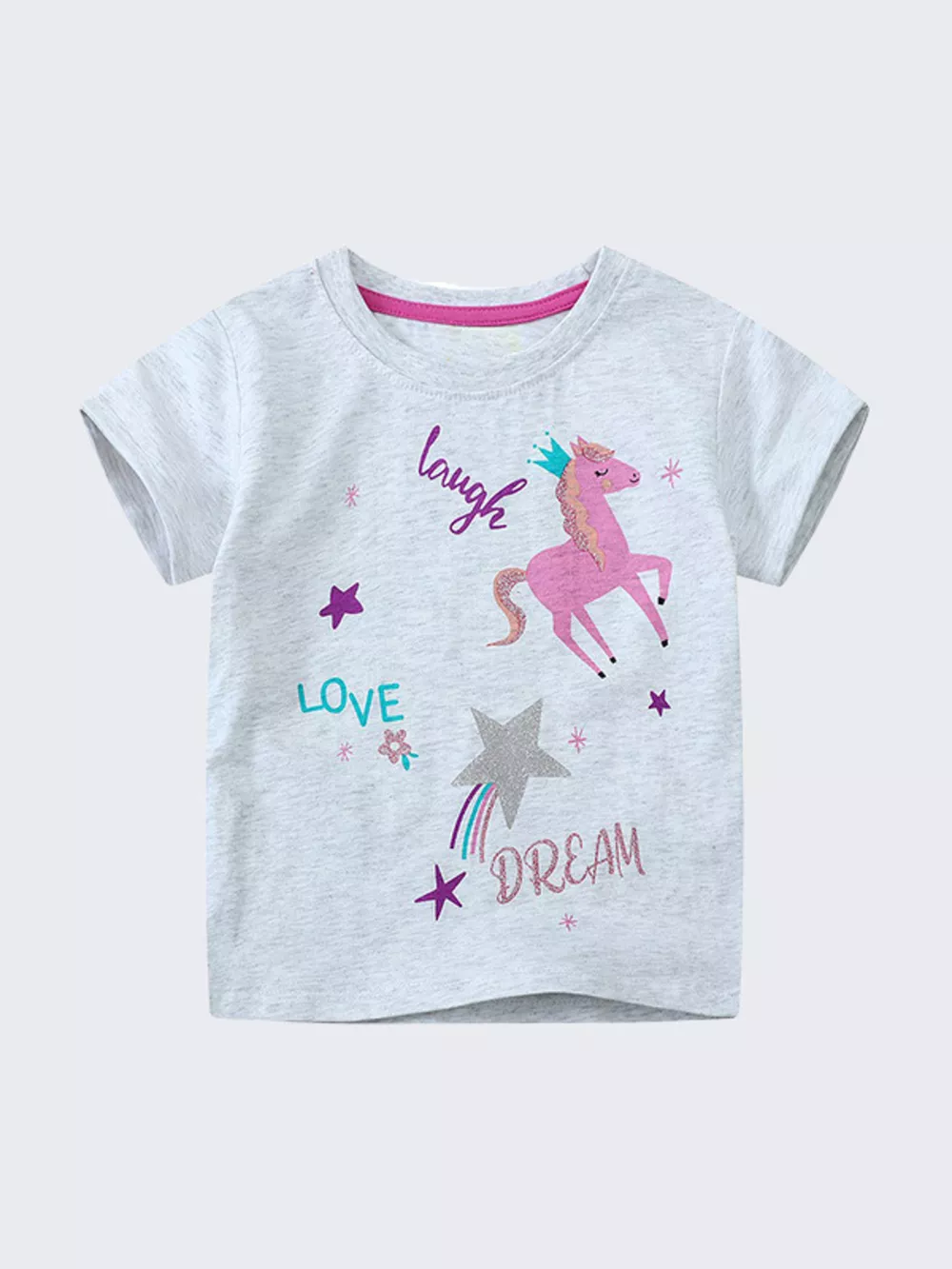 Children's Unicorn Graphic Short Sleeve T-Shirt, image 4