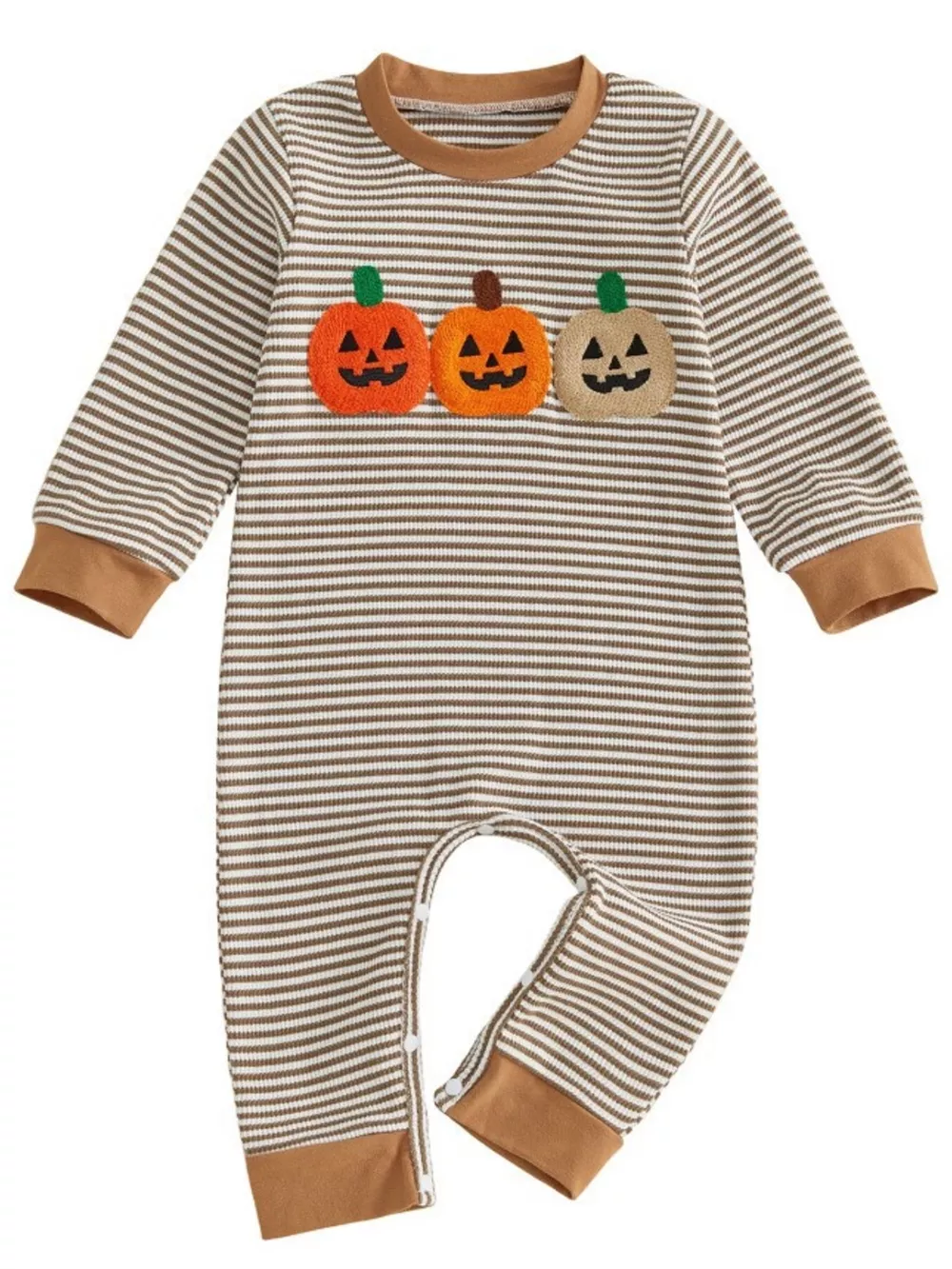 Children's Halloween Striped One-Piece Jumpsuit, image 3