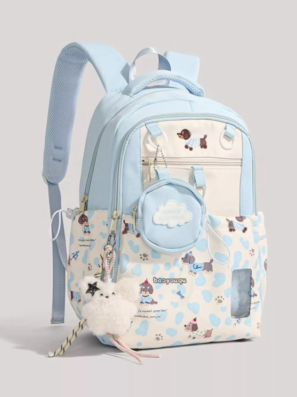 Dog Pattern Lightweight Backpack Bag, image 3
