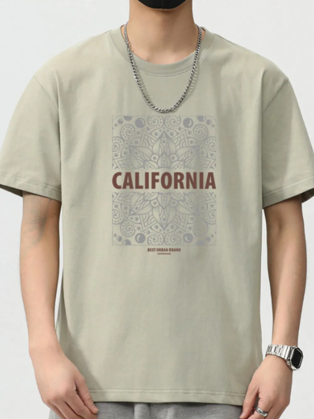 Men's Plus Size Graphic Round Neck Short Sleeve T-Shirt, image 9