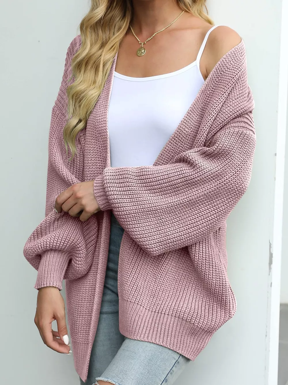 Chunky Knit Open Front Cardigan, image 15