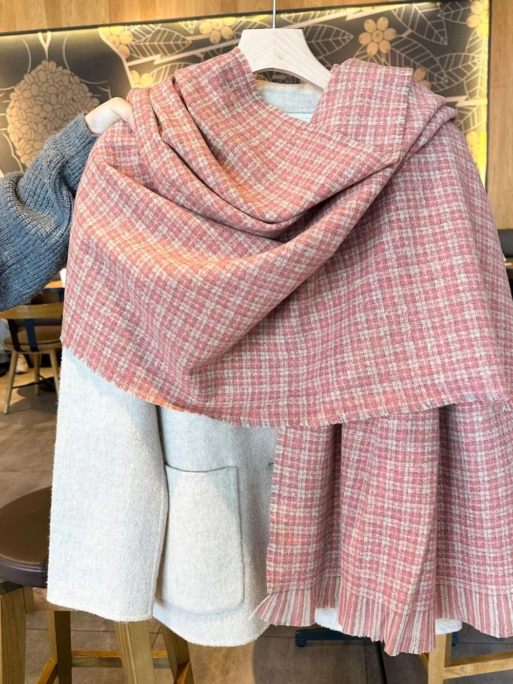 Plaid Warm Scarf, image 7