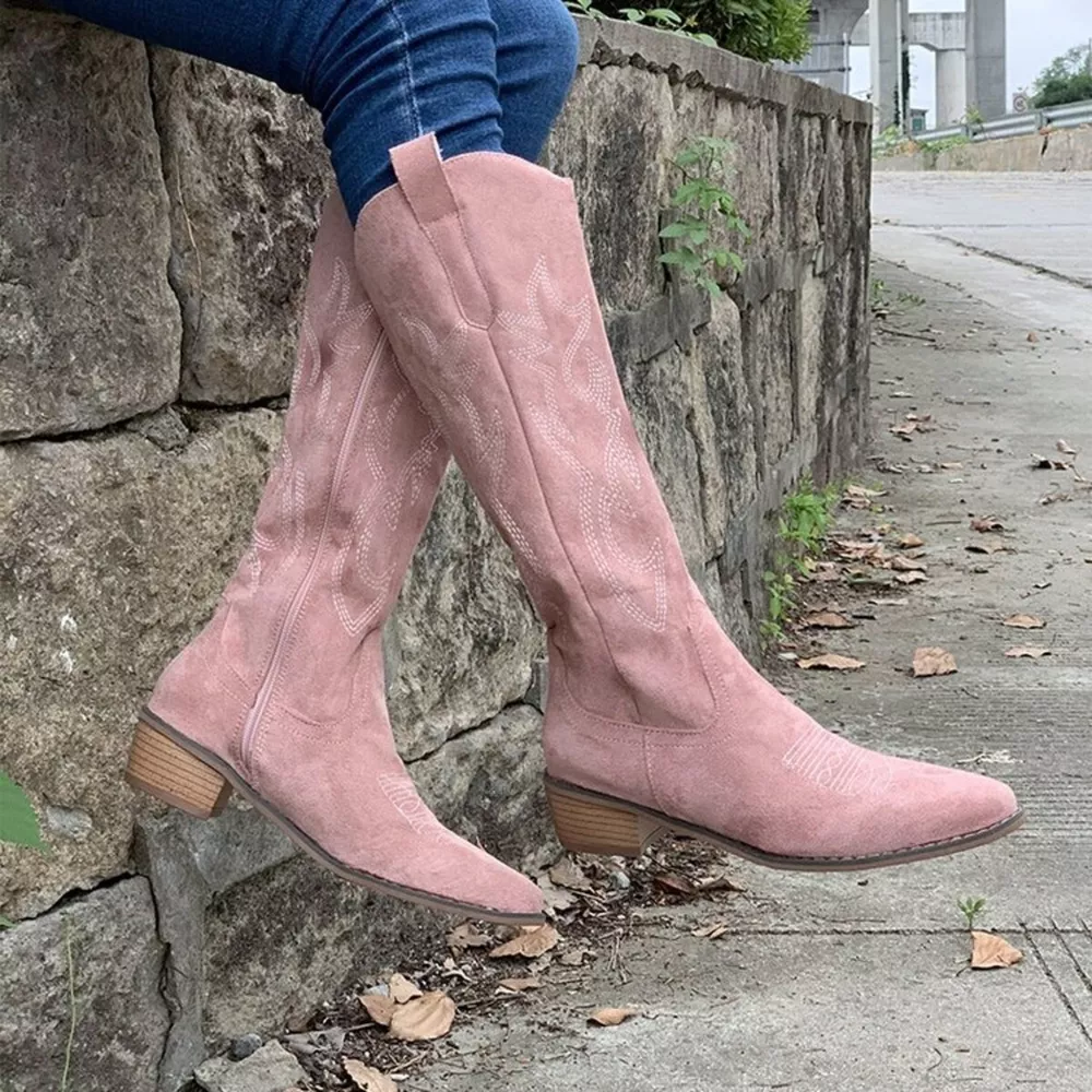 Point Toe Block Heels Boots, image 9