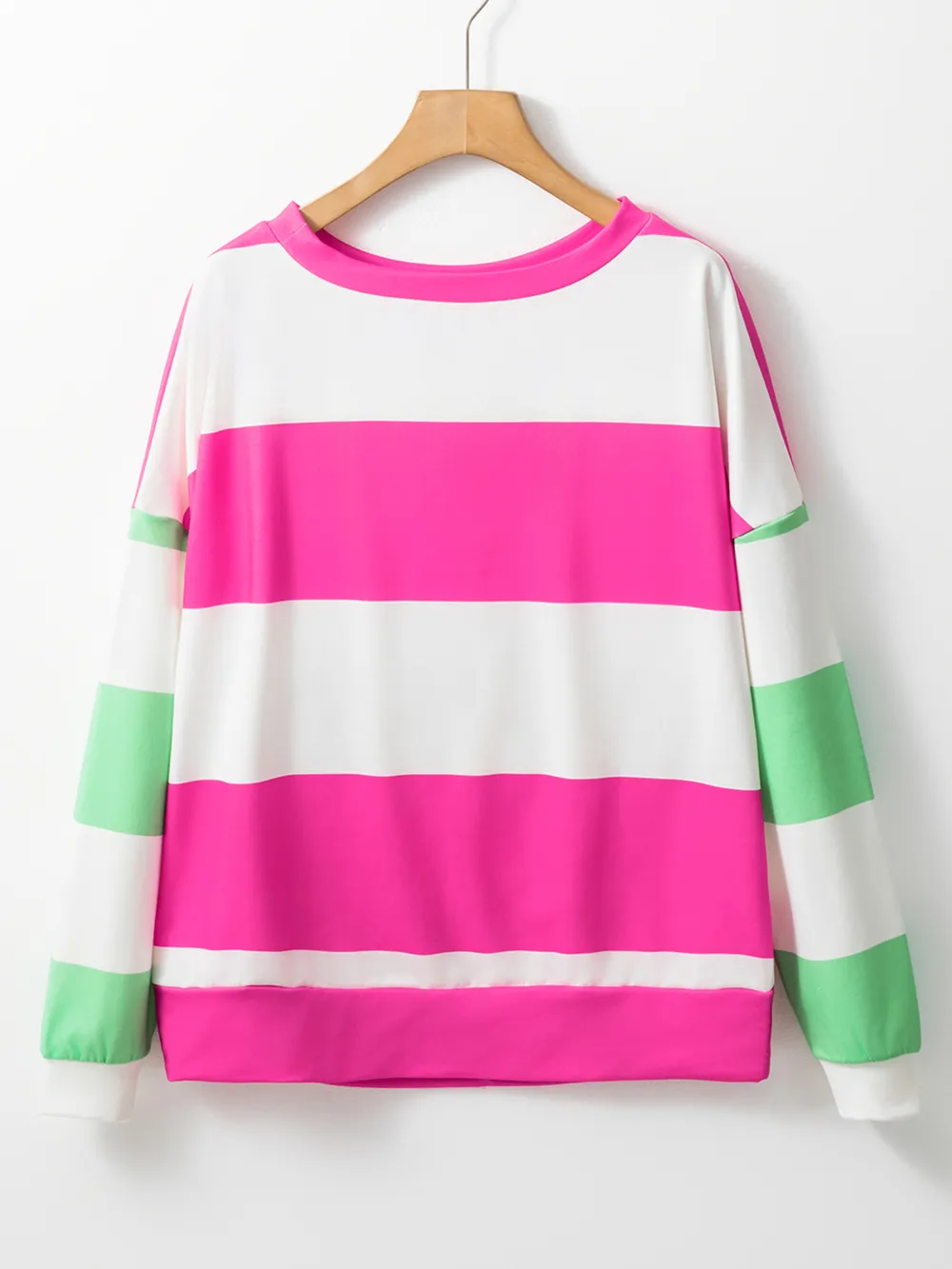 Color Block Drop Shoulder Long Sleeve Top, image 18