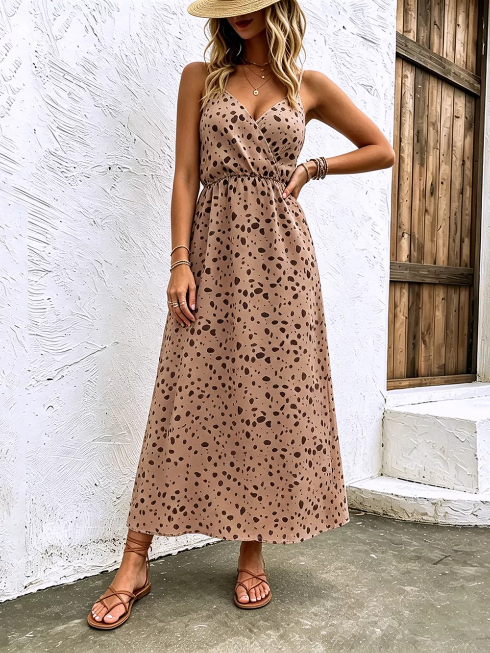 Floral Print Spaghetti Strap Midi Dress, image 11