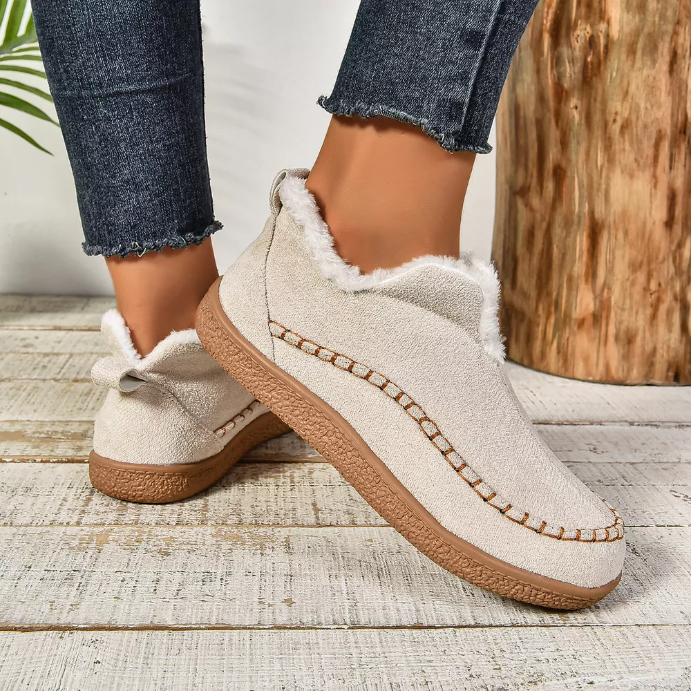 Round Toe Plush Lined Shoes, image 20
