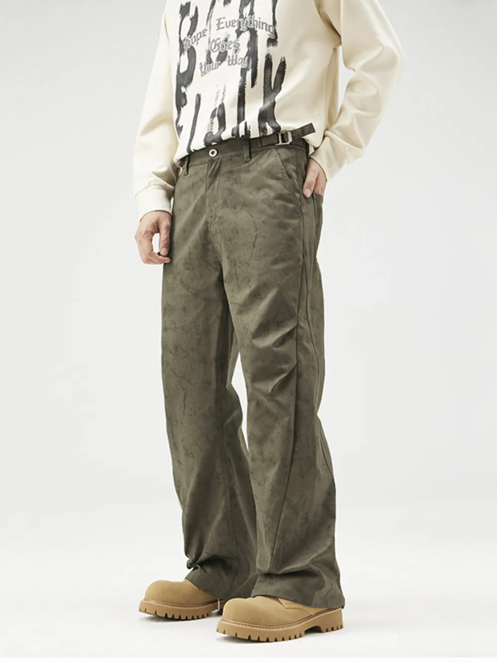 Men's Plus Size Wide Leg Pants