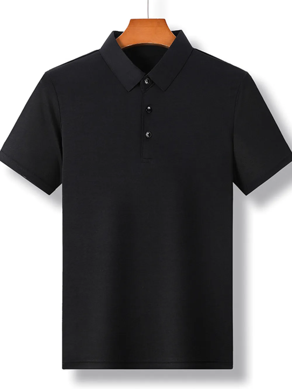 Men's Plus Size Breathable Collared Neck Short Sleeve Polo